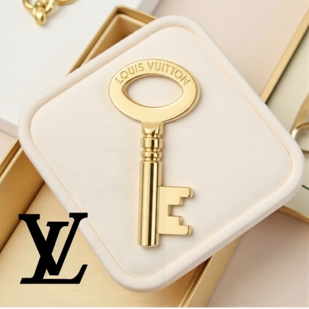 Louis Vuitton authentic gold key FOR necklace